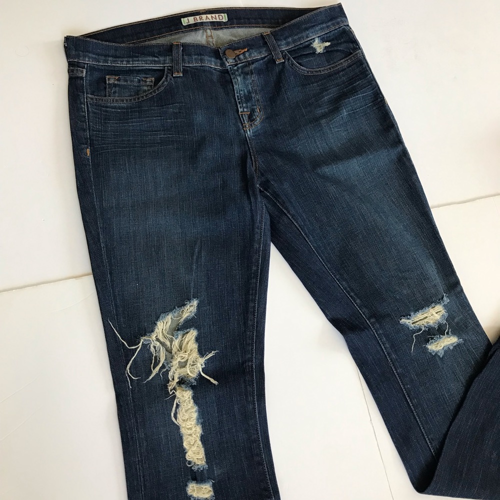 J BRAND Torn DKV Distressed Jeans
